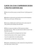 ILLINOIS CNA EXAM COMPREHENSIVE REVIEW & PRACTICE QUESTIONS 2026