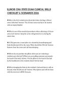 ILLINOIS CNA STATE EXAM CLINICAL SKILLS CHECKLIST & SCENARIOS 2026