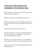 ILLINOIS CNA STATE EXAM PRACTICE ASSESSMENTS WITH RATIONALES 202