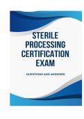 Sterile Processing 2026 Final Exam questions and answers&period;