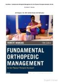 Test Bank - Fundamental Orthopedic Management for the Physical Therapist Assistant&comma; 5th Edition&period; By Robert C&period; Manske&period; &lpar;All Chapters 1-29&comma; 100&percnt; Verified Answer with Rationales&rpar;