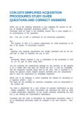 CON 2370 SIMPLIFIED ACQUISITION PROCEDURES STUDY GUIDE QUESTIONS AND CORRECT ANSWERS