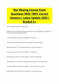 Nys Waxing License Exam Questions With 100&percnt; Correct Answers &vert; Latest Update 2026 &vert; Graded A&plus;