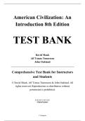 Complete Test Bank - American Civilization&colon; An Introduction&comma; 8th Edition &ndash; David Mauk&comma; Alf Tomas T&oslash;nnessen&comma; John Oakland &ndash; ISBN 9780367620943 &lpar;All Chapters 1&ndash;14&rpar;