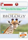 Complete Test Bank for Campbell Biology&colon; Concepts and Connections&comma; 10th Edition &vert; Chapters 1&ndash;38 &vert; 100&percnt; Verified &vert; ISBN 9780135269169