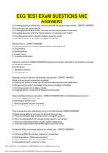EKG Test EXAM QUESTIONS AND ANSWERS