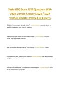 SWM DEQ Exam 2026 Questions With  100&percnt; Correct Answers 2026 &sol; 2027  Verified Updates Verified By Experts