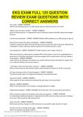 EKG exam full 125 question review EXAM QUESTIONS WITH CORRECT ANSWERS&period;