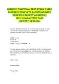 BBK99E1 PRACTICAL TEST STUDY GUIDE  2026&sol;2027 COMPLETE QUESTIONS WITH  VERIFIED CORRECT ANSWERS &vert;&vert;  100&percnt; GUARANTEED PASS  <NEWEST VERSION> 