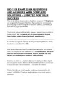 BIO 1108 EXAM 2 2026 QUESTIONS AND ANSWERS WITH COMPLETE SOLUTIONS &ndash; UPDATED FOR YOUR SUCCESS