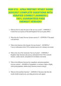 NUR 670 &ndash; APEA PRETEST STUDY GUIDE  2026&sol;2027 COMPLETE QUESTIONS WITH  VERIFIED CORRECT ANSWERS &vert;&vert;  100&percnt; GUARANTEED PASS  <NEWEST VERSION> 