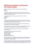 SSCP Exam Questions and Answers &lpar;A&plus; Solution guide&rpar;