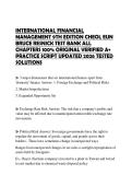 INTERNATIONAL FINANCIAL MANAGEMENT 9TH EDITION CHEOL EUN BRUCE RESNICK TEST BANK ALL CHAPTERS 100&percnt; ORIGINAL VERIFIED A&plus; PRACTICE SCRIPT UPDATED 2026 TESTED SOLUTIONS
