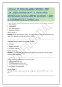 LS Retail CF-300 EXAM QUESTIONS  AND CERTIFIED ANSWERS WITH SIMPLIFIED RATIONALES AND MULTIPLE CHOICES  &vert; 100 &percnt; GUARANTEED &vert; GRADED A&plus;
