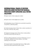INTERNATIONAL TRADE 1ST EDITION JOHN MCLAREN INSTRUCTOR MANUAL PRACTICE SCRIPT UPDATED 2026 TESTED SOLUTIONS