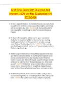 AHIP Final Exam with Question And  Answers 100&percnt; Verified &lpar;Guarantee A&plus;&rpar;  2025&sol;2026
