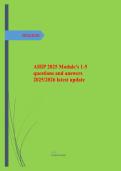 AHIP 2025 Modules 1 to 5 Questions and Answers
