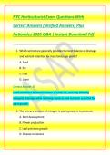     NYC Horticulturist Exam Questions With  Correct Answers &lpar;Verified Answers&rpar; Plus  Rationales 2026 Q&A &vert; Instant Download Pdf