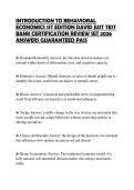 INTRODUCTION TO BEHAVIORAL ECONOMICS 1ST EDITION DAVID JUST TEST BANK CERTIFICATION REVIEW SET 2026 ANSWERS GUARANTEED PASS