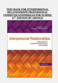 Interpersonal Relationships&colon; Professional Communication Skills for Nurses &ndash; 6th Edition&comma; Test Bank&comma; Nursing Exam Practice Material