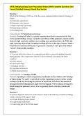 APEA Pathophysiology Exam Preparation Newest With Complete Questions And Correct Detailed Answers&vert; Brand New Version