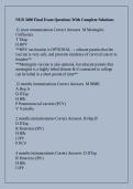 NUR 3490 Final Exam Questions With Complete Solutions