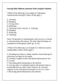 Nursing Skills Midterm Questions With Complete Solutions