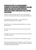 INTRODUCTION TO MANAGEMENT SCIENCE 6TH EDITION FREDERICK HILLIER MARK HILLIER SOLUTION MANUAL PRACTICE SCRIPT UPDATED 2026 TESTED SOLUTIONS