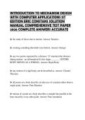 INTRODUCTION TO MECHANISM DESIGN WITH COMPUTER APPLICATIONS 1ST EDITION ERIC CONSTANS SOLUTION MANUAL COMPREHENSIVE TEST PAPER 2026 COMPLETE ANSWERS ACCURAT