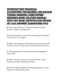 INTRODUCTORY FINANCIAL ACCOUNTING FOR BUSINESS 2ND EDITION THOMAS EDMONDS CHRISTOPHER EDMONDS MARK SOLUTION MANUAL WITH TEST BANK CERTIFICATION REVIEW SET 2026 ANSWERS GUARANTEED PASS