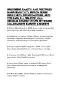 INVESTMENT ANALYSIS AND PORTFOLIO MANAGEMENT 12TH EDITION FRANK REILLY KEITH BROWN SANFORD LEEDS TEST BANK ALL CHAPTERS 100&percnt; ORIGINAL COMPREHENSIVE TEST PAPER 2026 COMPLETE ANSWERS ACCURATE