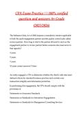 CPA Exam Practice &vert;&vert; 100&percnt; verified  question and answers A&plus; Grade   &lpar;2025&sol;2026&rpar;