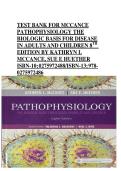 Pathophysiology&colon; The Biologic Basis for Disease in Adults and Children &ndash; 8th Edition by Kathryn L&period; McCance & Sue E&period; Huether&comma; Complete Test Bank