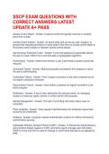 SSCP EXAM QUESTIONS WITH CORRECT ANSWERS LATEST UPDATE A&plus; PASS