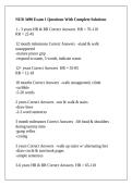 NUR 3490 Exam 1 Questions With Complete Solutions
