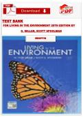 TEST BANK  FOR LIVING IN THE ENVIRONMENT 20TH EDITION BY  G&period; MILLER&comma; SCOTT SPOOLMAN