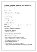 NUR 3490&colon; Respiratory Dysfunction&comma; NUR 3490&colon; EXAM 1 Questions With Complete Solutions