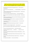 CMLA Exam Review with all Correct & 100&percnt; Verified Answers &vert;Actual Complete Exam &vert;Already Graded A&plus;
