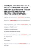 IMSA Signal Technician Level 1 End of  Chapter EXAM NEWEST 2026 WITH  COMPLETE QUESTIONS AND CORRECT  DETAILED ANSWERS &lpar;VERIFIED  ANSWERS&rpar; &vert;ALREADY GRADED A&plus;