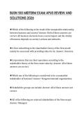 BUSN 100 MIDTERM EXAM APUS REVIEW AND SOLUTIONS 2026