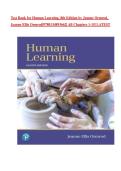 Test Bank for Human Learning&comma; 8th Edition by Jeanne Ormrod&comma; Jeanne Ellis Ormrod&vert;9780134893662&vert; All Chapters 1-15&vert; LATEST