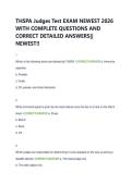 THSPA Judges Test EXAM NEWEST 2026  WITH COMPLETE QUESTIONS AND  CORRECT DETAILED ANSWERS&vert;&vert;  NEWEST&excl;&excl; 