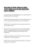BYU HEALTH FINAL EXAM 041 FINAL STUDY GUIDE 2026 SOLVED QUESTIONS FULLY CORRECT