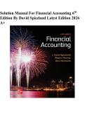 SOLUTION MANUAL For Financial Accounting&comma; 6th Edition By David Spiceland&comma; Wayne Thomas&comma; Verified Chapters 1 - 12&comma; Complete Newest Version 2026