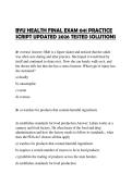 BYU HEALTH FINAL EXAM 041 PRACTICE SCRIPT UPDATED 2026 TESTED SOLUTIONS