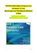 Test Bank for Ham&rsquo;s Primary Care Geriatrics&colon; A Case-Based Approach 7th Edition by Richard J&period; Ham  &ndash; Complete Chapters 1&ndash;54 with Rationales