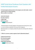 AANP Family Nurse Practitioner Exam Questions with Verified Rationalized Answers
