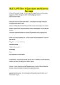 BLE IL PTI Test 1 Questions and Correct Answers
