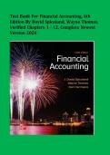 TEST BANK For Financial Accounting&comma; 6th Edition By David Spiceland&comma; Wayne Thomas&comma; Verified Chapters 1 - 12&comma; Complete Newest Version
