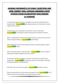 NURSING INFORMATICS ATI EXAM &vert;QUESTIONS AND 100&percnt; CORRECT WELL DETAILED ANSWERS&vert;LATEST UPDATE&excl;&excl;&excl;&excl;2026&vert;GUARANTEED PASS&vert;GRADED A&plus;&vert;VERIFIED